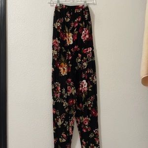 Black floral jumpsuit